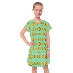 Sun Flowers For The Soul At Peace Kids  Drop Waist Dress by pepitasart