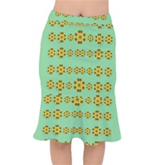 Sun Flowers For The Soul At Peace Mermaid Skirt by pepitasart