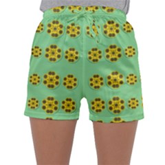 Sun Flowers For The Soul At Peace Sleepwear Shorts by pepitasart