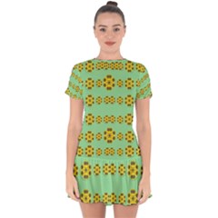 Sun Flowers For The Soul At Peace Drop Hem Mini Chiffon Dress by pepitasart