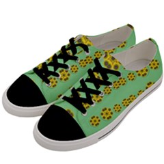 Sun Flowers For The Soul At Peace Men s Low Top Canvas Sneakers by pepitasart