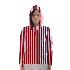 Red Stripes Hooded Wind Breaker (women) by jumpercat