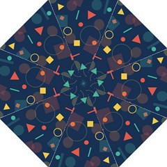 Blue Background Backdrop Geometric Folding Umbrellas by Nexatart