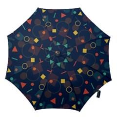 Blue Background Backdrop Geometric Hook Handle Umbrellas (large) by Nexatart