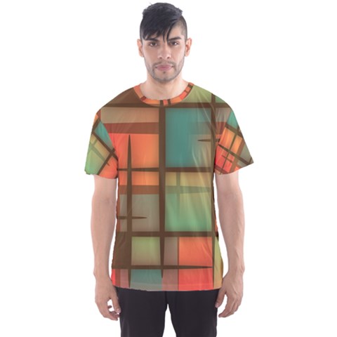 Background Abstract Colorful Men s Sports Mesh Tee by Nexatart