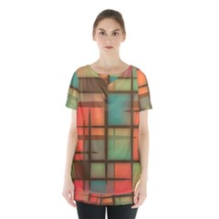 Background Abstract Colorful Skirt Hem Sports Top