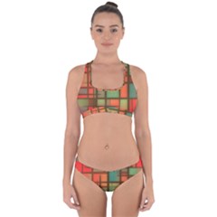 Background Abstract Colorful Cross Back Hipster Bikini Set