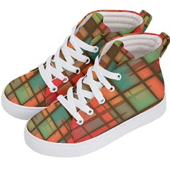 Background Abstract Colorful Kid s Hi-top Skate Sneakers