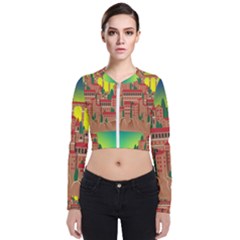 Mountain Village Mountain Village Bomber Jacket by Nexatart