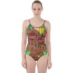 Mountain Village Mountain Village Cut Out Top Tankini Set by Nexatart