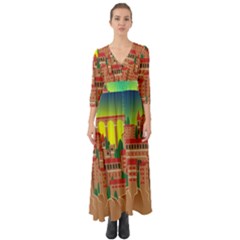 Mountain Village Mountain Village Button Up Boho Maxi Dress by Nexatart