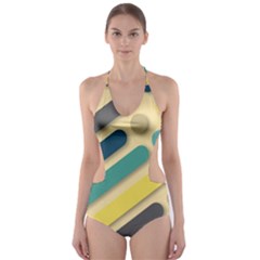 Background Vintage Desktop Color Cut-out One Piece Swimsuit by Nexatart