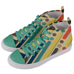 Background Vintage Desktop Color Women s Mid-top Canvas Sneakers