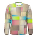 Background Abstract Grid Men s Long Sleeve Tee View1