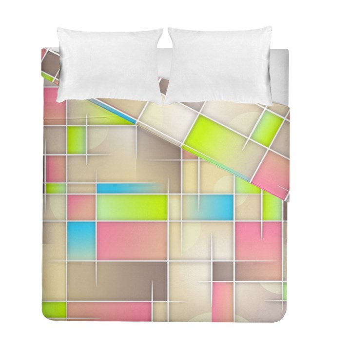 Background Abstract Grid Duvet Cover Double Side (Full/ Double Size)