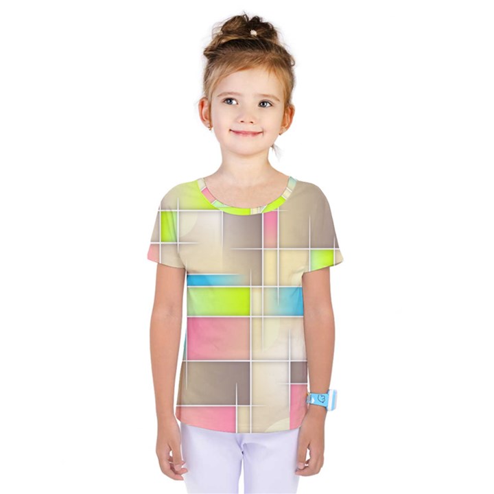 Background Abstract Grid Kids  One Piece Tee