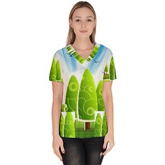 Landscape Nature Background Scrub Top