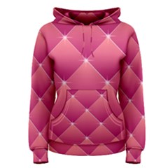 Pink Background Geometric Design Women s Pullover Hoodie by Nexatart