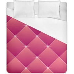 Pink Background Geometric Design Duvet Cover (california King Size) by Nexatart