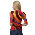 Abstract Colorful Background Wavy Quarter Sleeve Raglan Tee View2