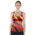 Abstract Colorful Background Wavy Racer Back Sports Top View1