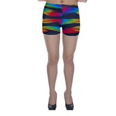 Colorful Background Skinny Shorts by Nexatart