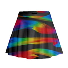 Colorful Background Mini Flare Skirt by Nexatart