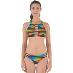 Colorful Background Perfectly Cut Out Bikini Set