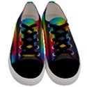 Colorful Background Men s Low Top Canvas Sneakers View1