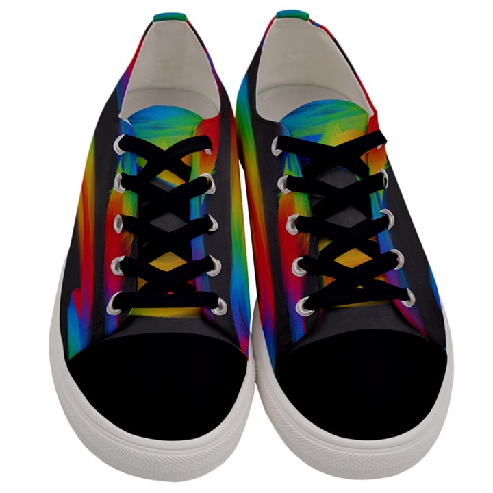 Colorful Background Men s Low Top Canvas Sneakers