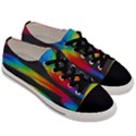 Colorful Background Men s Low Top Canvas Sneakers View3