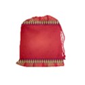 Background Red Abstract Drawstring Pouches (Large)  View1