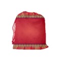 Background Red Abstract Drawstring Pouches (Large)  View2