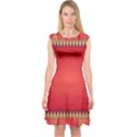 Background Red Abstract Capsleeve Midi Dress View1