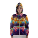 Badge Abstract Abstract Design Hooded Wind Breaker (Women) View1