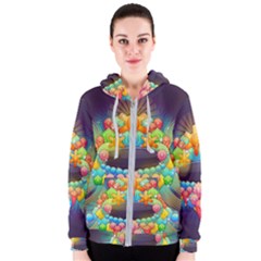 Badge Abstract Abstract Design Women s Zipper Hoodie by Nexatart