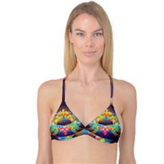 Badge Abstract Abstract Design Reversible Tri Bikini Top by Nexatart