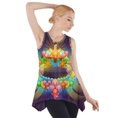 Badge Abstract Abstract Design Side Drop Tank Tunic by Nexatart