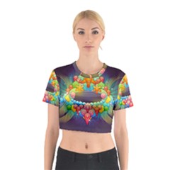 Badge Abstract Abstract Design Cotton Crop Top by Nexatart