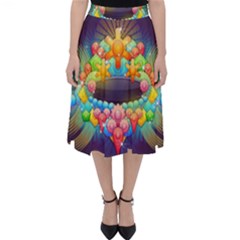 Badge Abstract Abstract Design Folding Skater Skirt by Nexatart