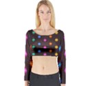 Lanterns Background Lamps Light Long Sleeve Crop Top View1