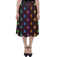 Lanterns Background Lamps Light Folding Skater Skirt by Nexatart