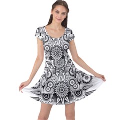 Forest Patrol Tribal Abstract Cap Sleeve Dress by Nexatart