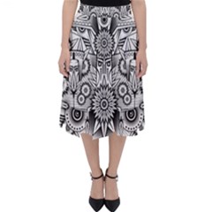 Forest Patrol Tribal Abstract Folding Skater Skirt by Nexatart