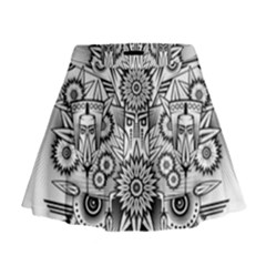 Forest Patrol Tribal Abstract Mini Flare Skirt by Nexatart