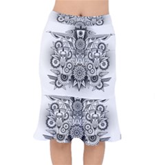 Forest Patrol Tribal Abstract Mermaid Skirt by Nexatart