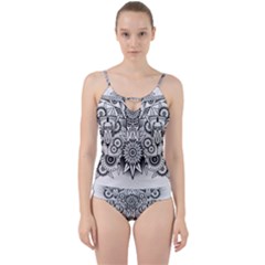 Forest Patrol Tribal Abstract Cut Out Top Tankini Set by Nexatart