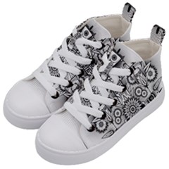 Forest Patrol Tribal Abstract Kid s Mid-top Canvas Sneakers