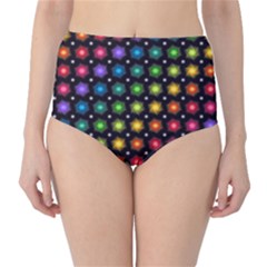 Background Colorful Geometric High-waist Bikini Bottoms by Nexatart