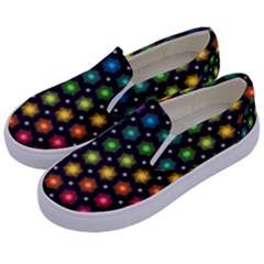 Background Colorful Geometric Kids  Canvas Slip Ons by Nexatart